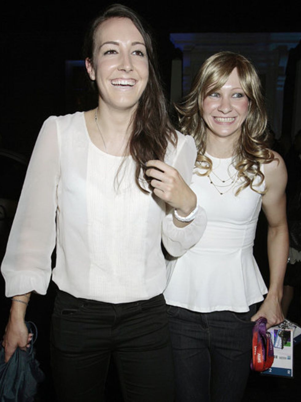 <p>Gold medal cyclists Dani King and Joanna Rowsell matched in white as they partied at Mahiki to celebrate their Olympic success in London.</p>