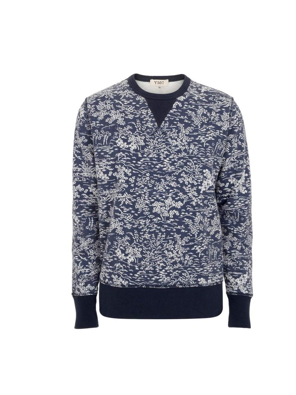 <p>The sweatshirt is big news this season, and we love the contrasting boxy shape and delicate floral print of this navy number.</p><p>YMC sweatshirt, £60 at <a href="http://www.flannels.com/ymc-crew-neck-sweatshirt-554853?awc=3805_1371556934_518576197cae