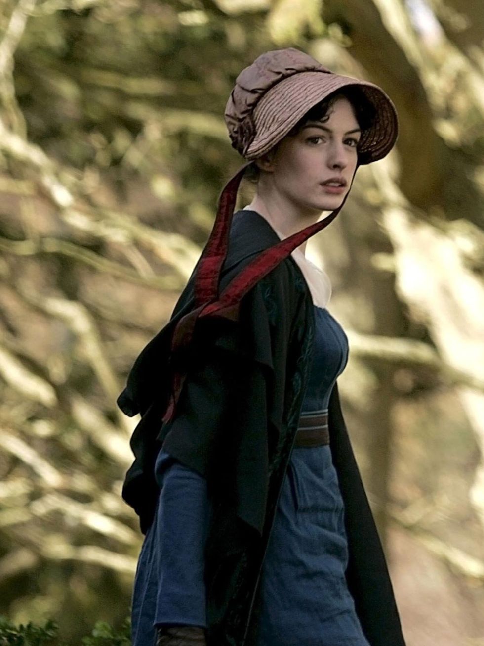 <p><a href="http://cms.elleuk.com/star-style/celebrity-style-files/anne-hathaway-s-best-looks">Anne Hathaway</a> immortalised Jane Austen in the (loosely) biographical, highly enjoyable Becoming Jane.</p>