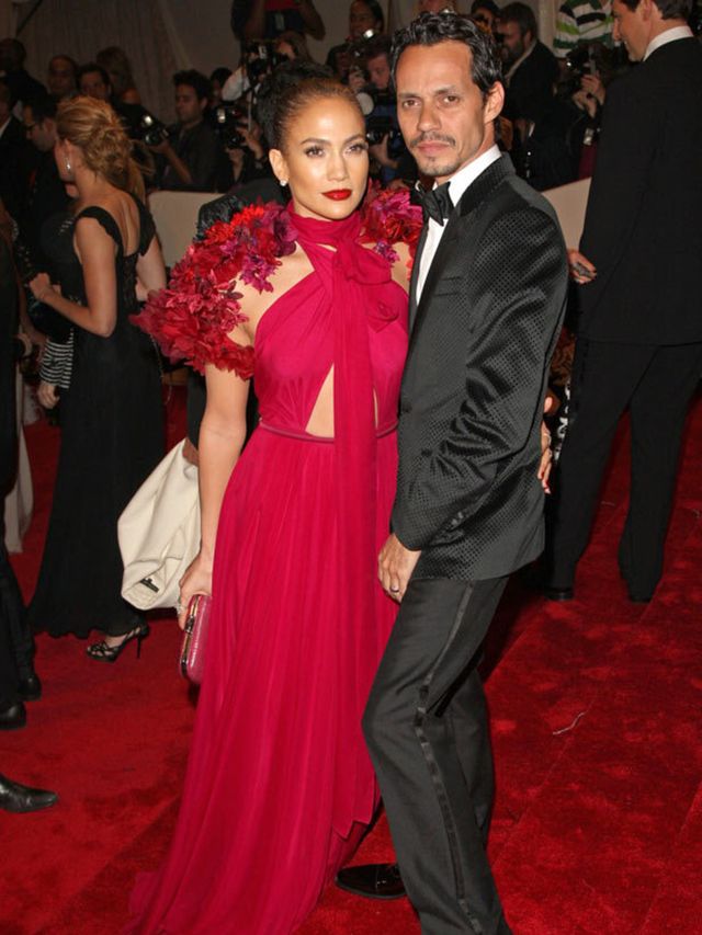 <p>Jennife Lopez and Marc Anthony at the Met Ball</p>