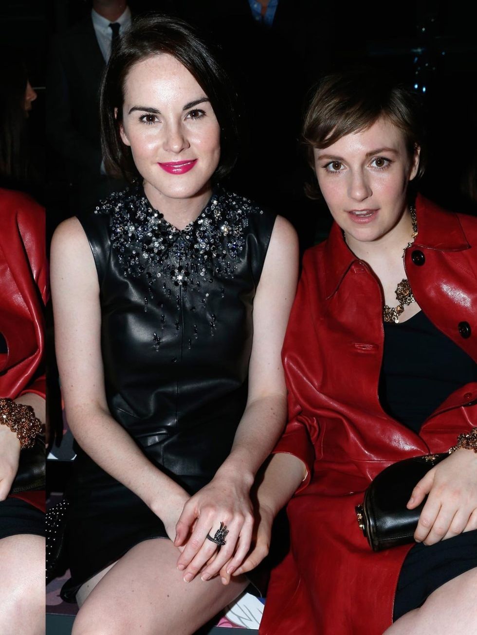 <p>Michelle Dockery and Lena Dunham at the <a href="http://www.elleuk.com/catwalk/designer-a-z/miu-miu/spring-summer-2014/collection">Miu Miu</a> SS14 show during Paris Fashion Week.</p><p><a href="http://www.elleuk.com/star-style/red-carpet/front-row-at-
