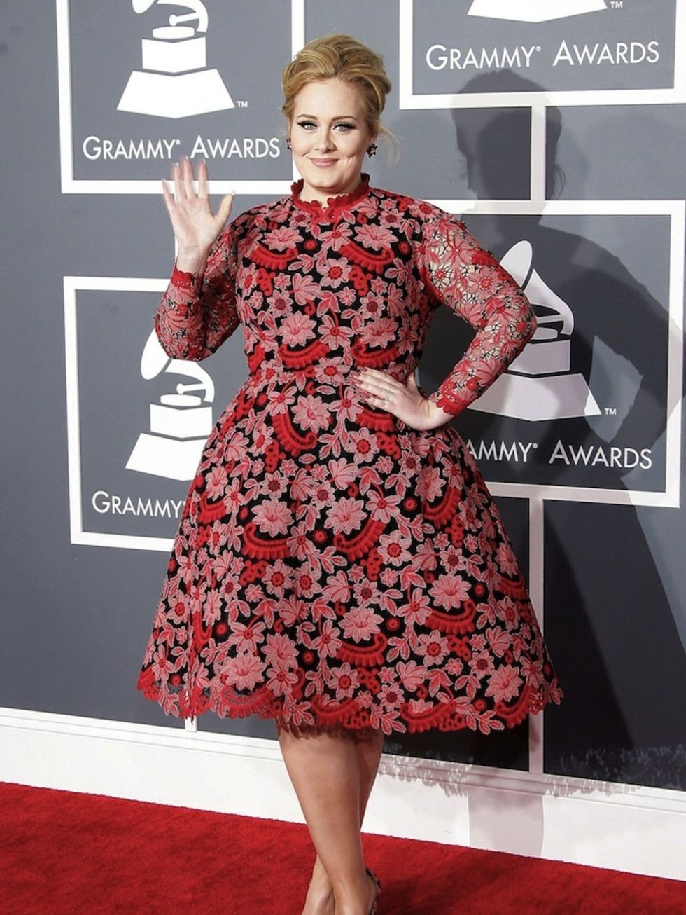 <p>Adele at the 2015 Grammy Awards</p>