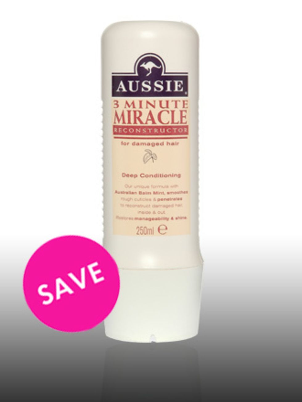 <p>3 Minute Miracle Reconstructor, £4.49 by Aussie at <a href="http://www.boots.com/shop/product_details.jsp?productid=1083055&amp;classificationid=1025729">Boots</a> </p><p>Give hair a first class boost on an economy budget with 3 Minute Miracle. It leav