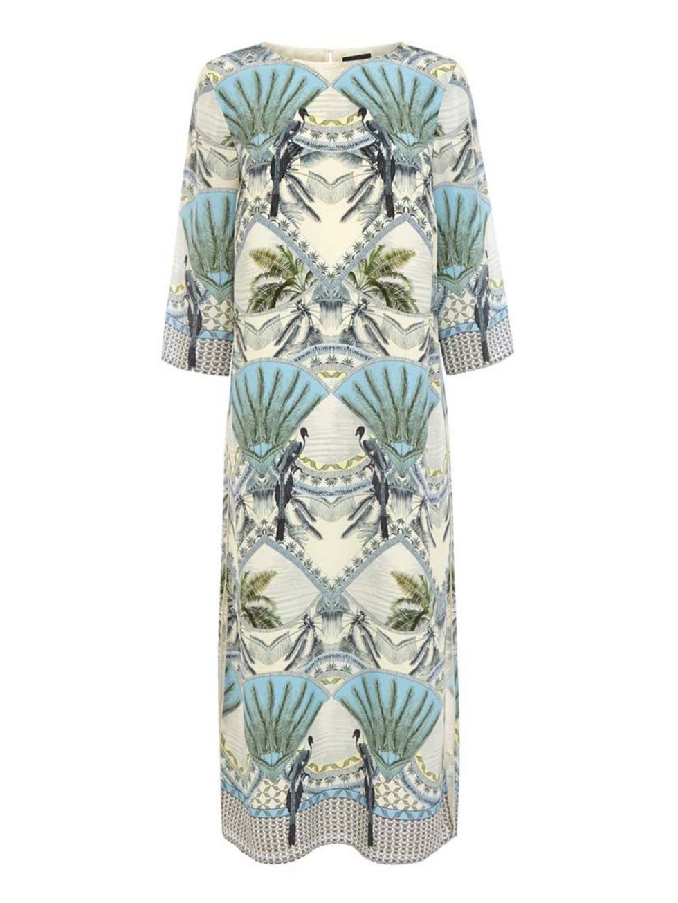 <p>Pair this printed silk dress with boxfresh white trainers on a sunny Saturday, or silver block heels to kick off <a href="http://www.elleuk.com/wedding">Wedding season</a>.</p>

<p><a href="http://www.warehouse.co.uk/colonial-silk-midi-dress/all/wareho