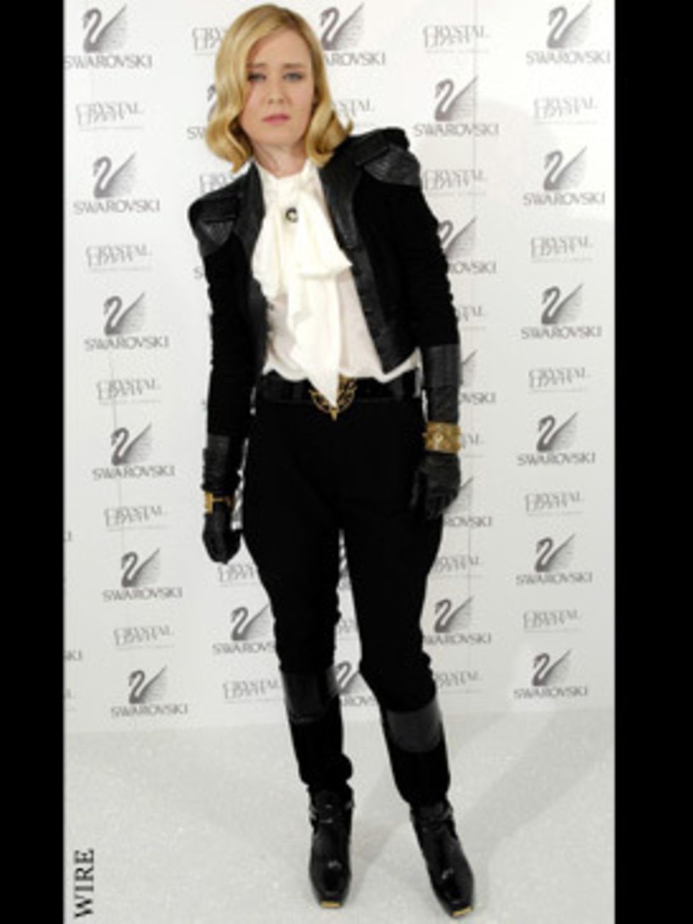 <p>Roison is a huge fan of 1980's style shoulder pads - she sported this heavily padded jacket to last years Q awards.</p>