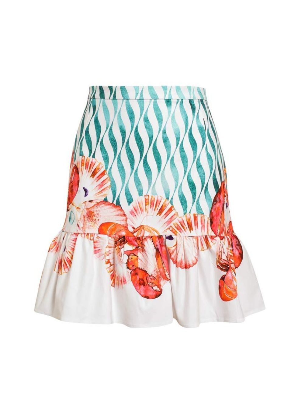<p>Mind out for the claws.</p><p>Isolda skirt, £275 at <a href="http://www.brownsfashion.com/product/03I220690006/236/lobster-printed-cotton-miniskirt">Browns</a></p>