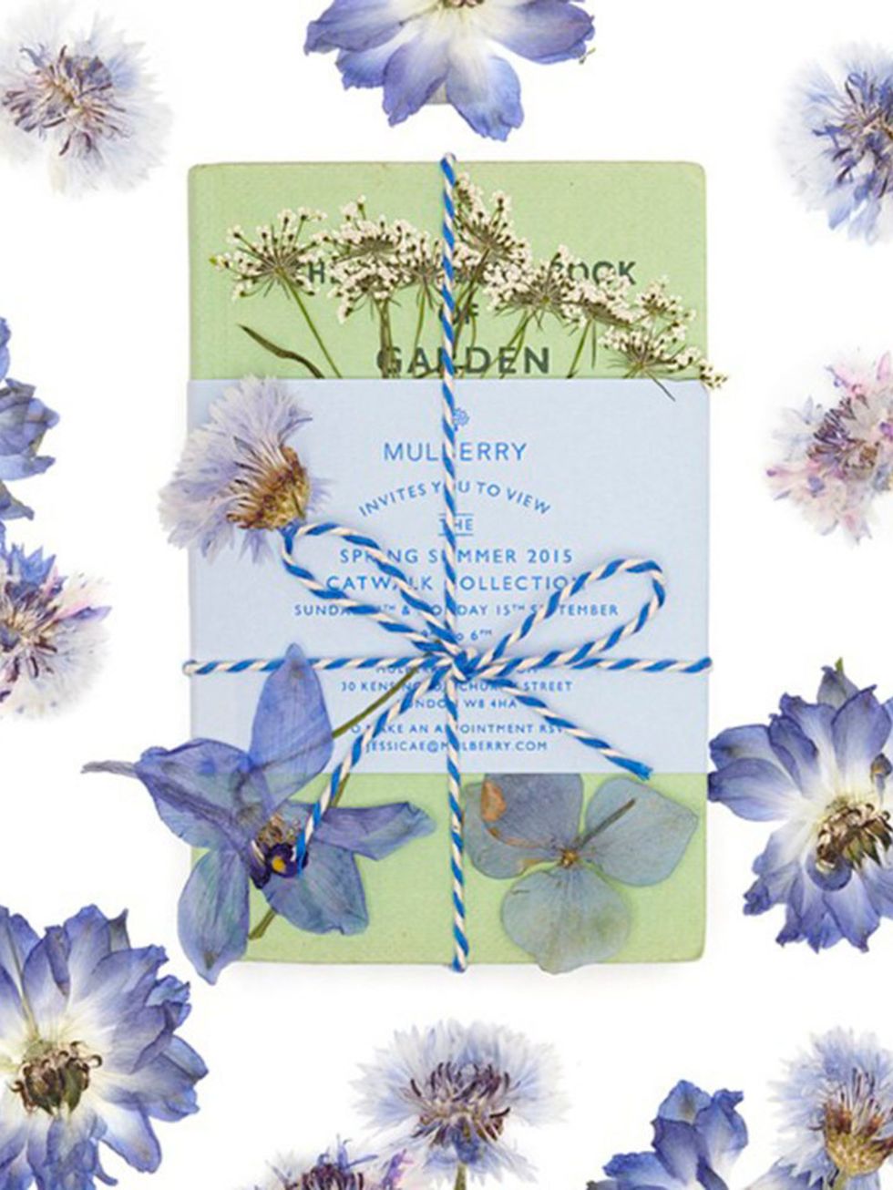 Mulberry 
(@mulberry editor)

'Discover the story of our beautiful #MulberrySS15 #LFW invitations on mulberry.com/Journal'