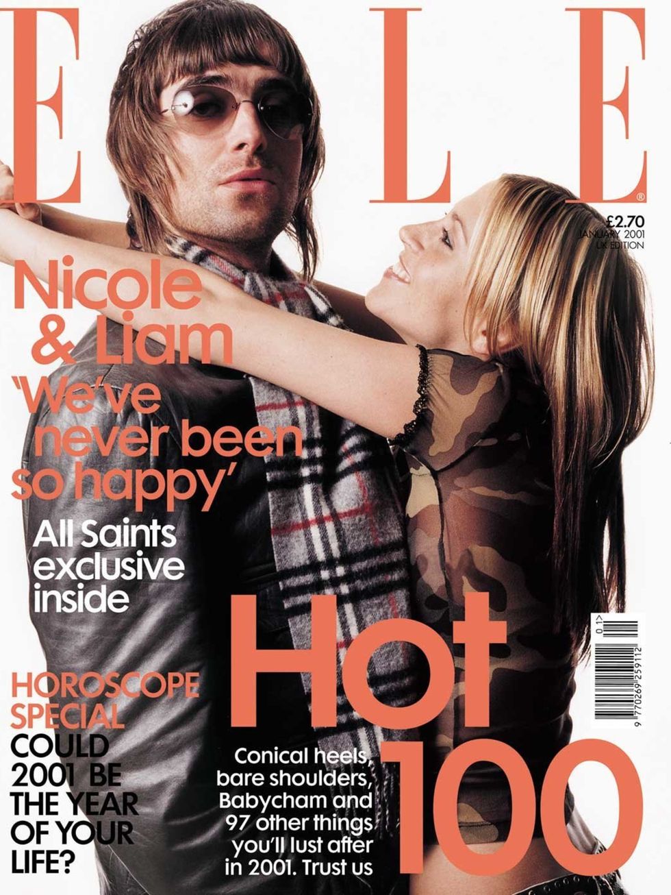 <p>Liam Gallagher and Nicole Appleton, January 2001</p>