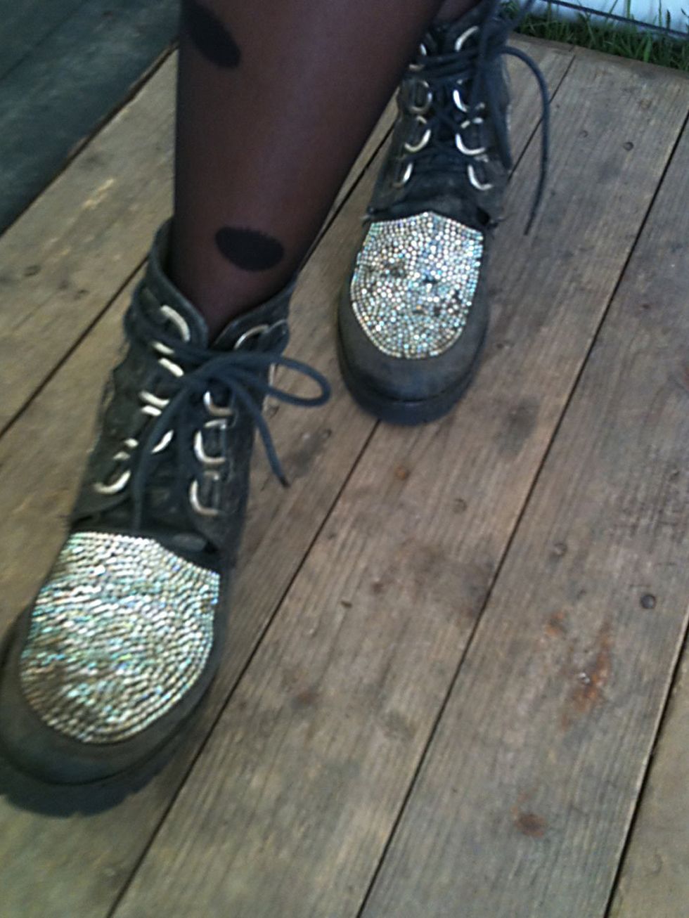 <p>Gemma Cairney's Terry de Hallivand boots</p>