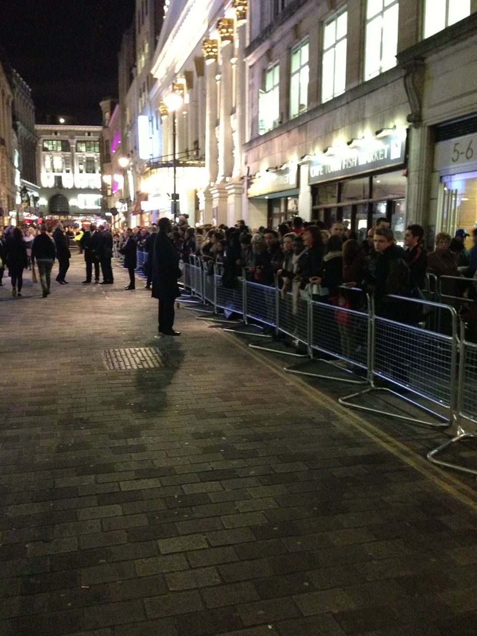 <p>Fans outside the venue waiting for Kardashians to arrive</p>
