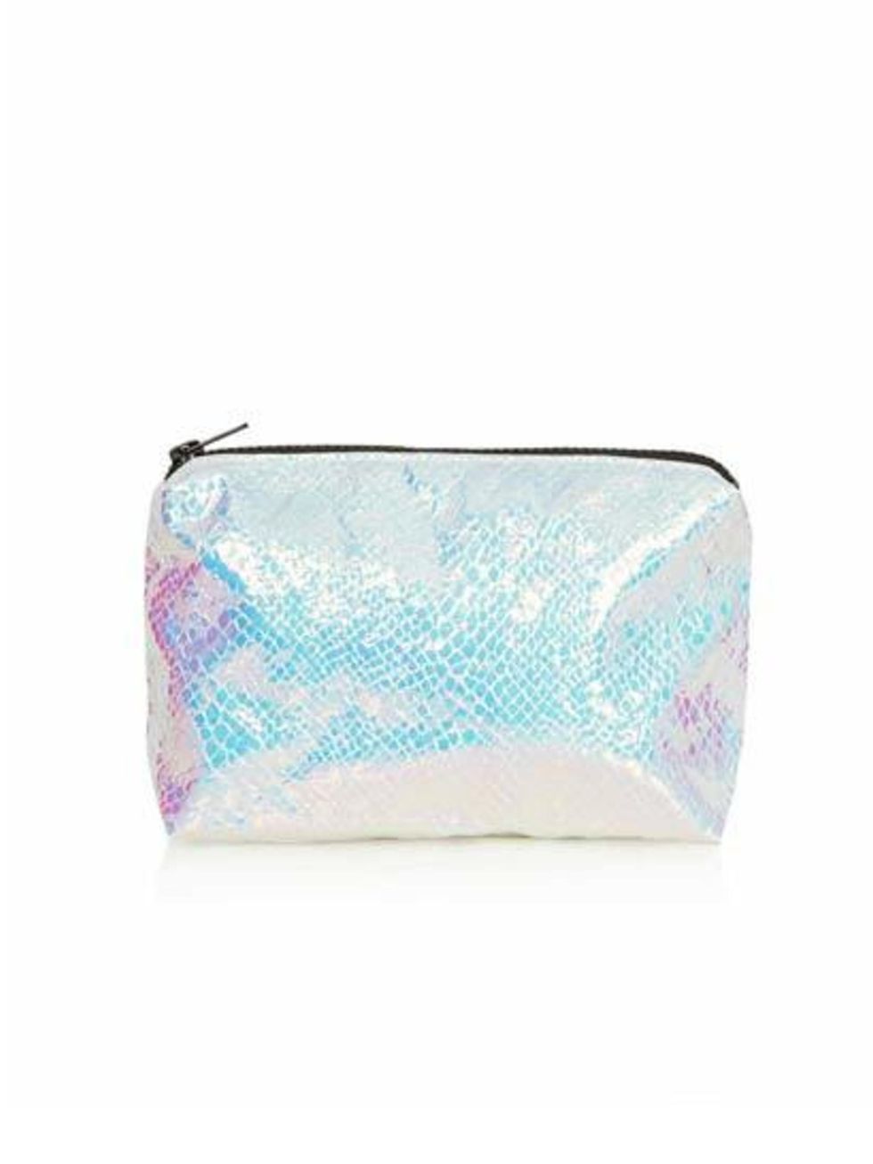 <p>Everyone needs to put their makeup in something. Treat them to this Mermaid Metallic Makeup Bag from <a href="http://www.topshop.com/en/tsuk/product/bags-accessories-1702216/bags-purses-462/mermaid-make-up-bag-2564367?bi=1&amp;ps=200">Topshop</a>, only