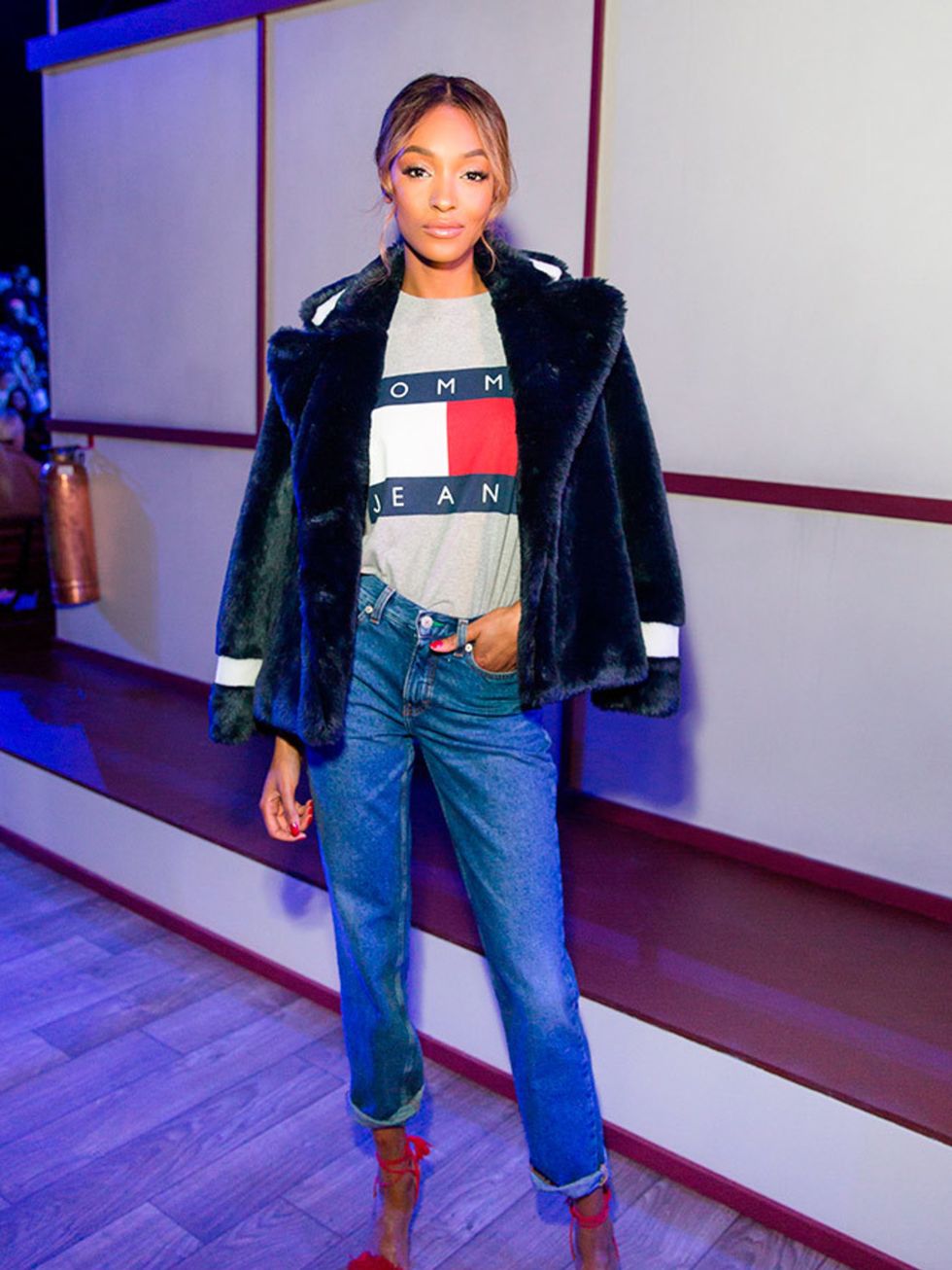 Jourdan Dunn attends the Hilfiger Collection show during the AW16 NYFW, February 2016.