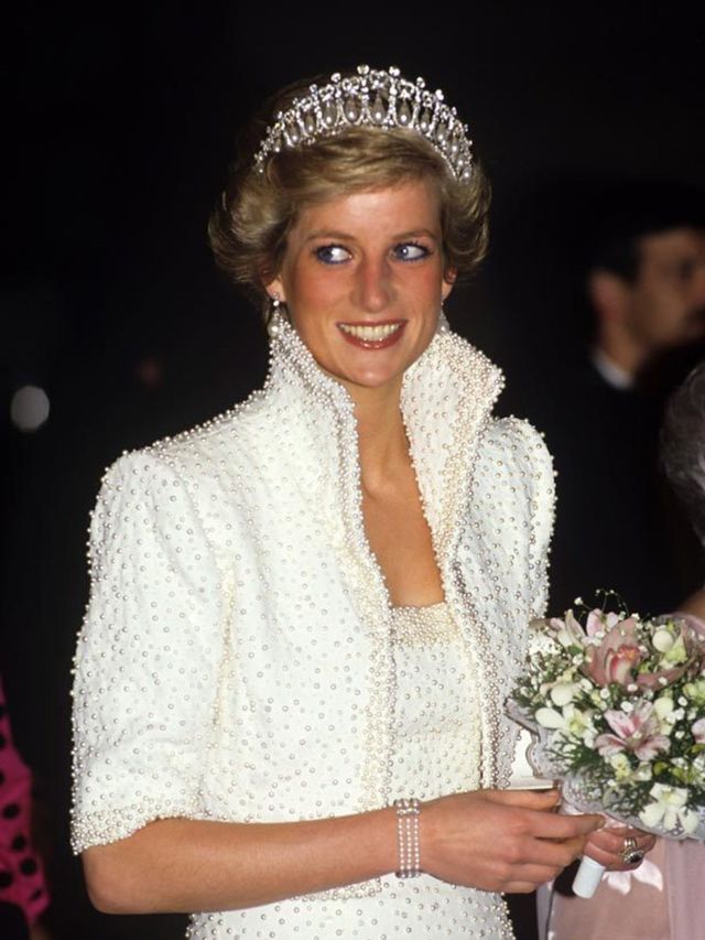 <p>Princess Diana wearing a Catherine Walker gown</p>