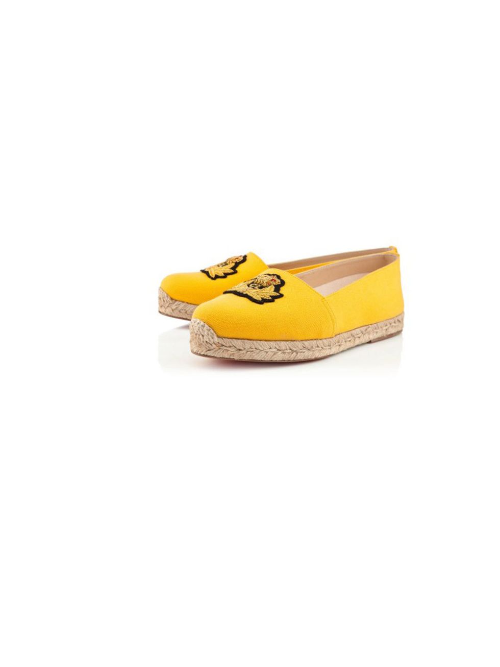 <p>Add some zest to your look with bang-on trend espadrilles in the summeriest of colours <a href="http://www.christianlouboutin.com/">Christian Louboutin</a> canary yellow espadrilles, £245</p>