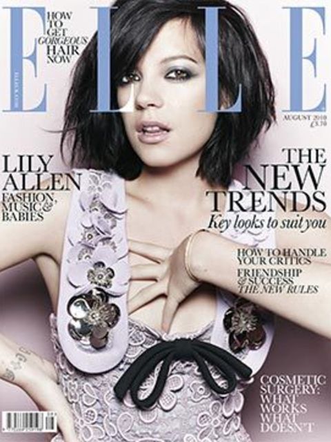 <p>Lily Allen on the August 2010 cover of ELLE</p>