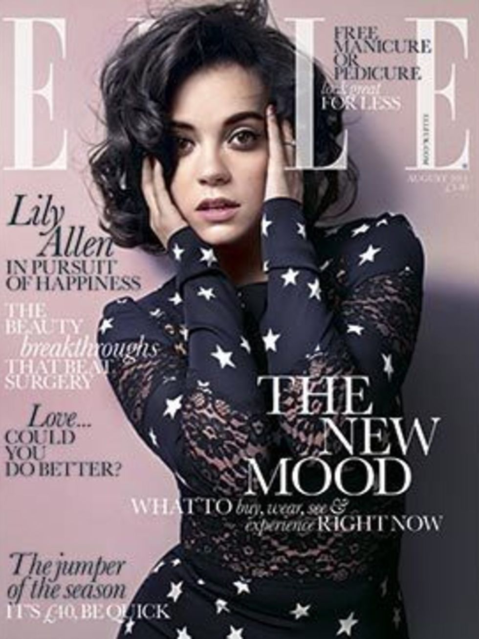 <p>Lily Allen on the August 2011 cover of ELLE</p>