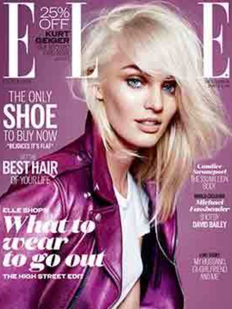 <p>Candice Swanepoel on the December cover of ELLE</p>