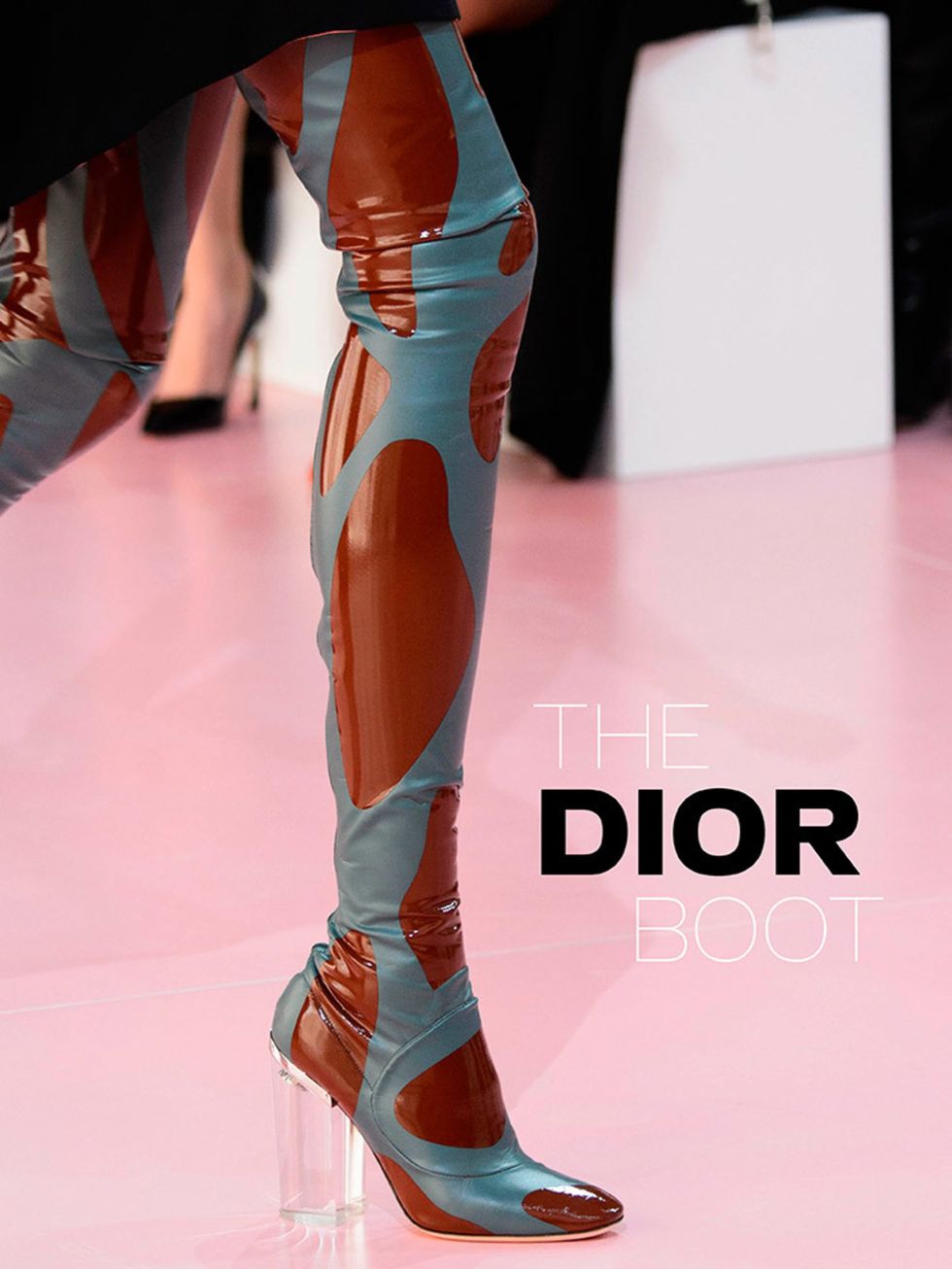 <p>The <a href="http://www.elleuk.com/fashion/news/christian-dior-autumn-winter-2015-paris-fashion-week-review" target="_blank">Dior </a>boot &ndash; It&rsquo;s lacquered, it&rsquo;s skintight, it&rsquo;s modern and just pure brilliant. Buy fashion&rsquo;