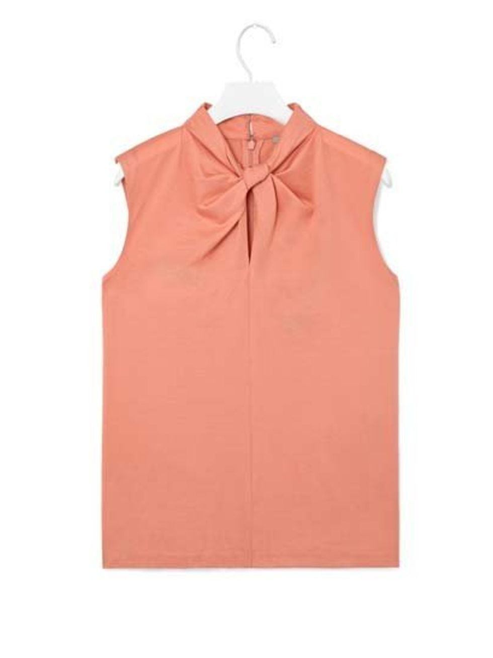 <p>A loose-fit for a relaxed silhouette, it has a stand-up collar and hidden zip fastening on the back. £35 at <a href="http://www.cosstores.com/gb/Shop/Women/Tops/Knot_neckline_top/46885-15098887.1">COS</a>.</p>