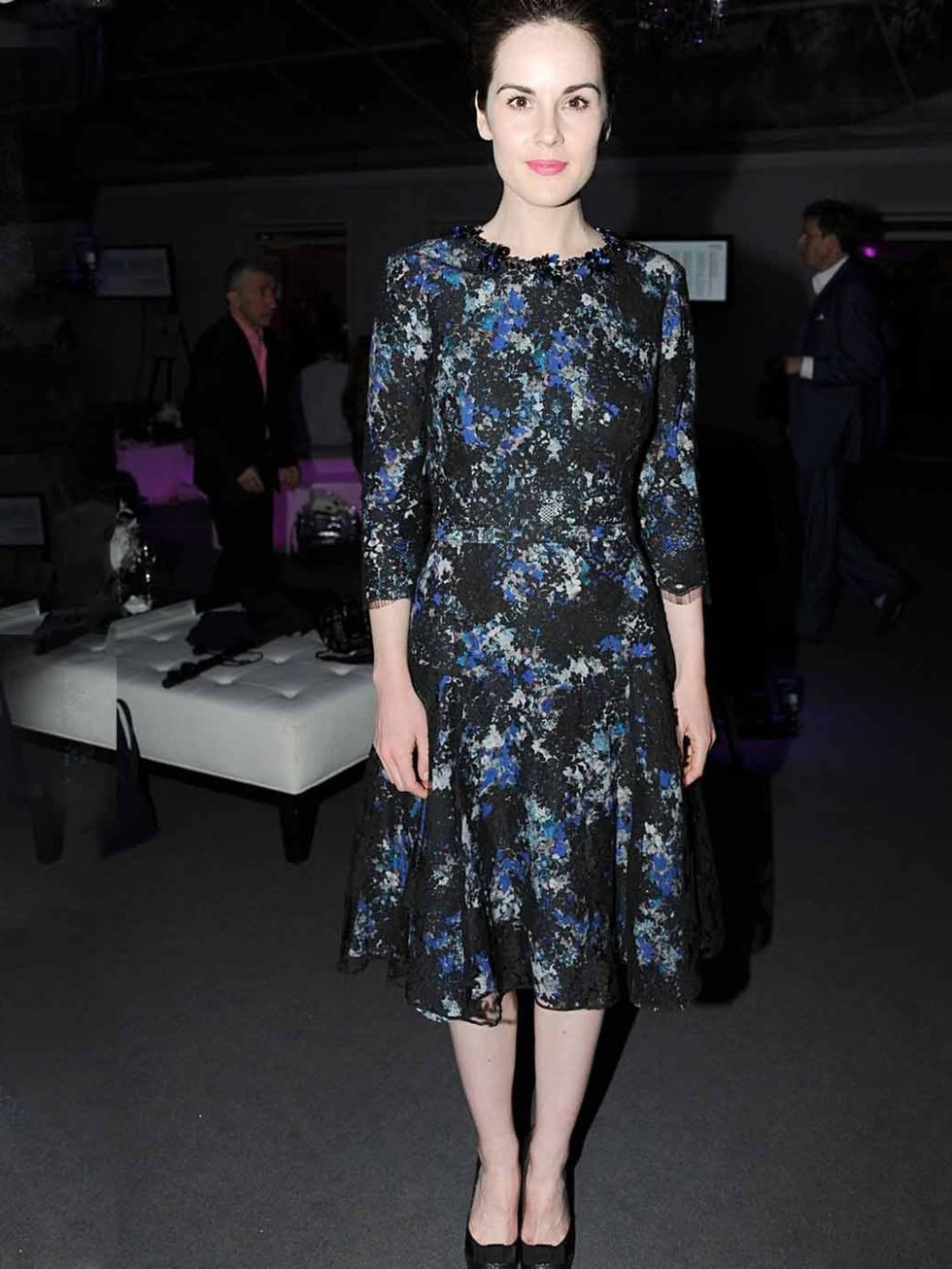 <p>Michelle Dockery wears Erdem to a fashion party in London, May 2012.</p>