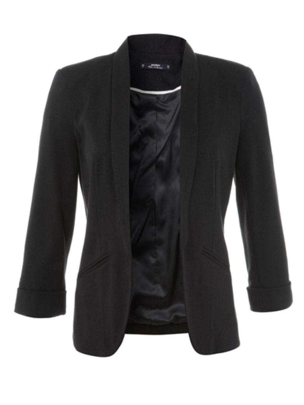 <p>Black blazer, £39 at <a href="http://www.missselfridge.com/en/msuk/product/clothing-299047/coats-jackets-299068/blazers-299194/petites-black-jersey-blazer-3232384?refinements=category~%5b208080%7c208077%5d&bi=1&ps=40">Miss Selfridge</a>.</p>