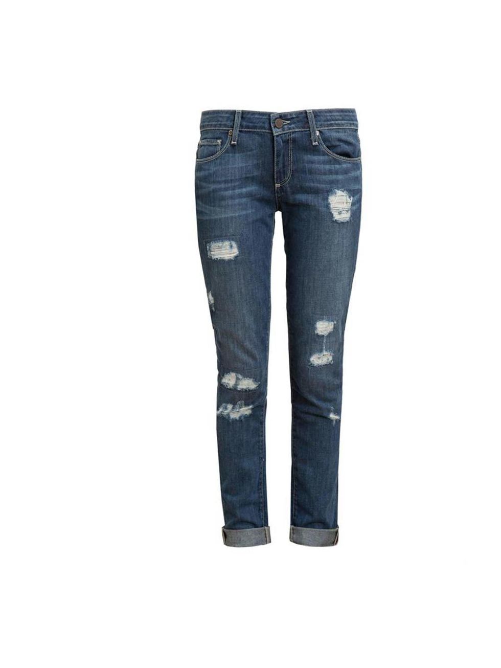 <p>A pair of jeans is always a safe bet.</p><p>These Paige denim are available at <a href="http://www.brownsfashion.com/product/018332710002/034/jimmy-jimmy-skinny-distressed-jeans">Browns</a>, £260</p>