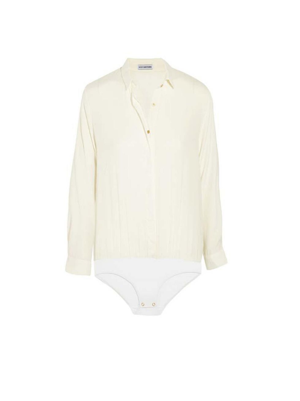 <p>A shirt that stays tucked in until the end of the day? This body-shirt is a must for your Fashion Week wardrobe </p>

<p>Body Editions, £240 available at <a href="http://www.net-a-porter.com/product/475206/Finds/-body-editions-silk-and-stretch-jersey-b