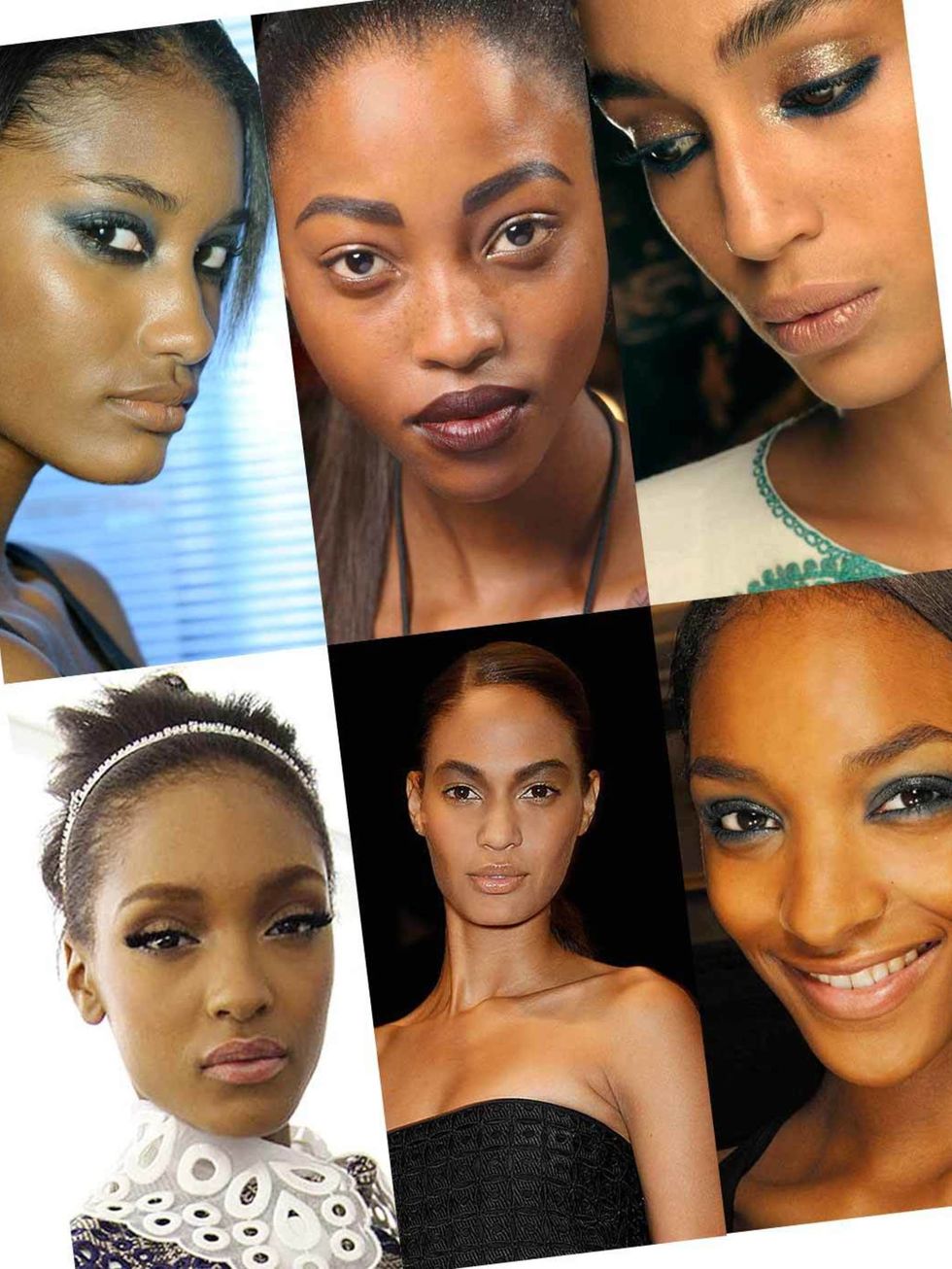 <p>This S/S12 the catwalk was awash with some truly eclectic and directional trends, which not only look good on the runway but also on darker skin tones.  To get this seasons look see how to create gilded gold leaf metallics on the eyes, wine-stained st