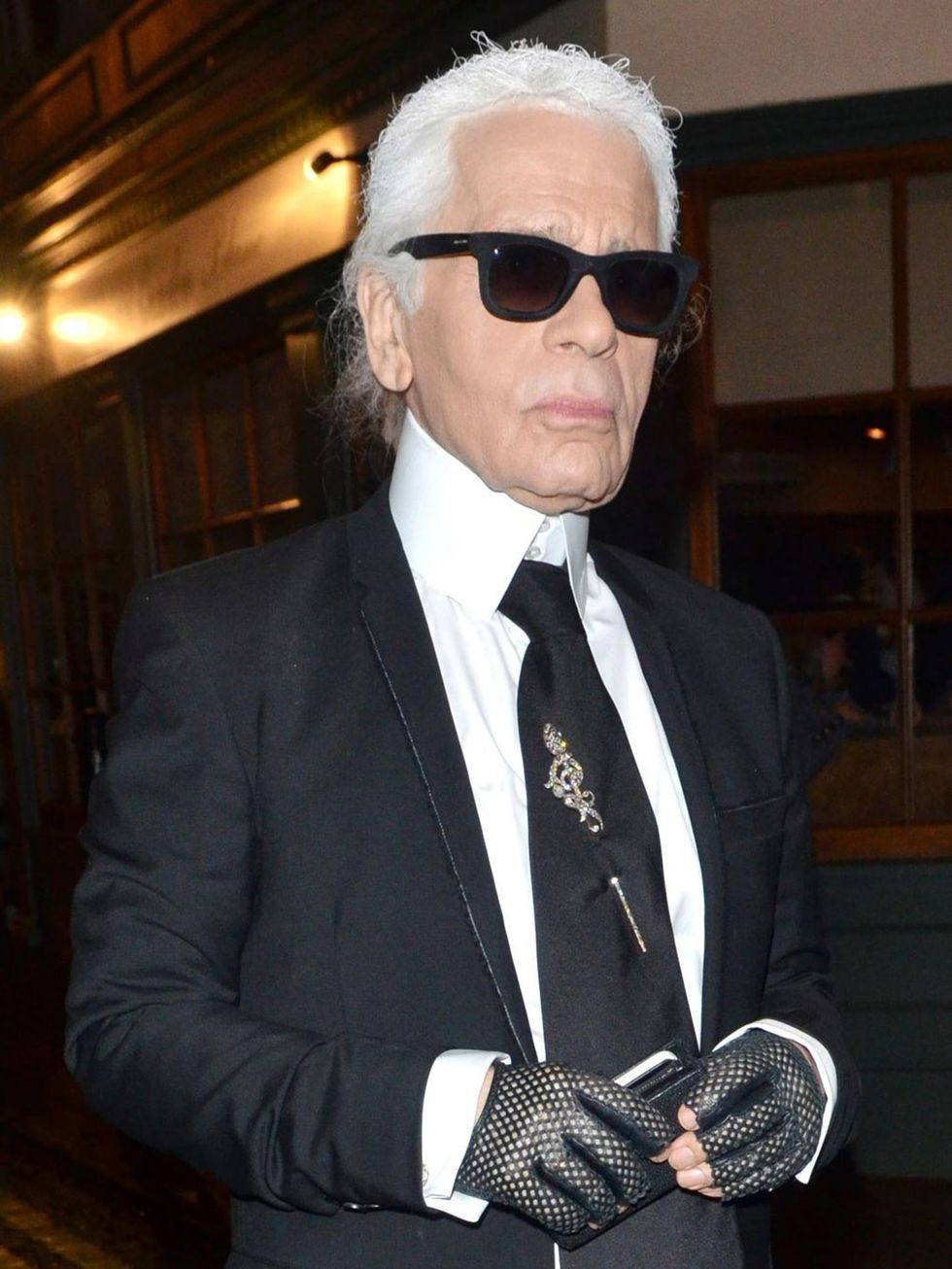 <p>Karl Lagerfeld of Chanel </p>