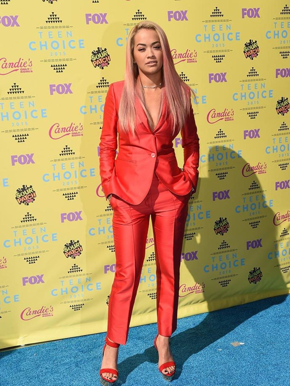 Rita Ora attends the Teen Choice Awards in LA, August 2015.
