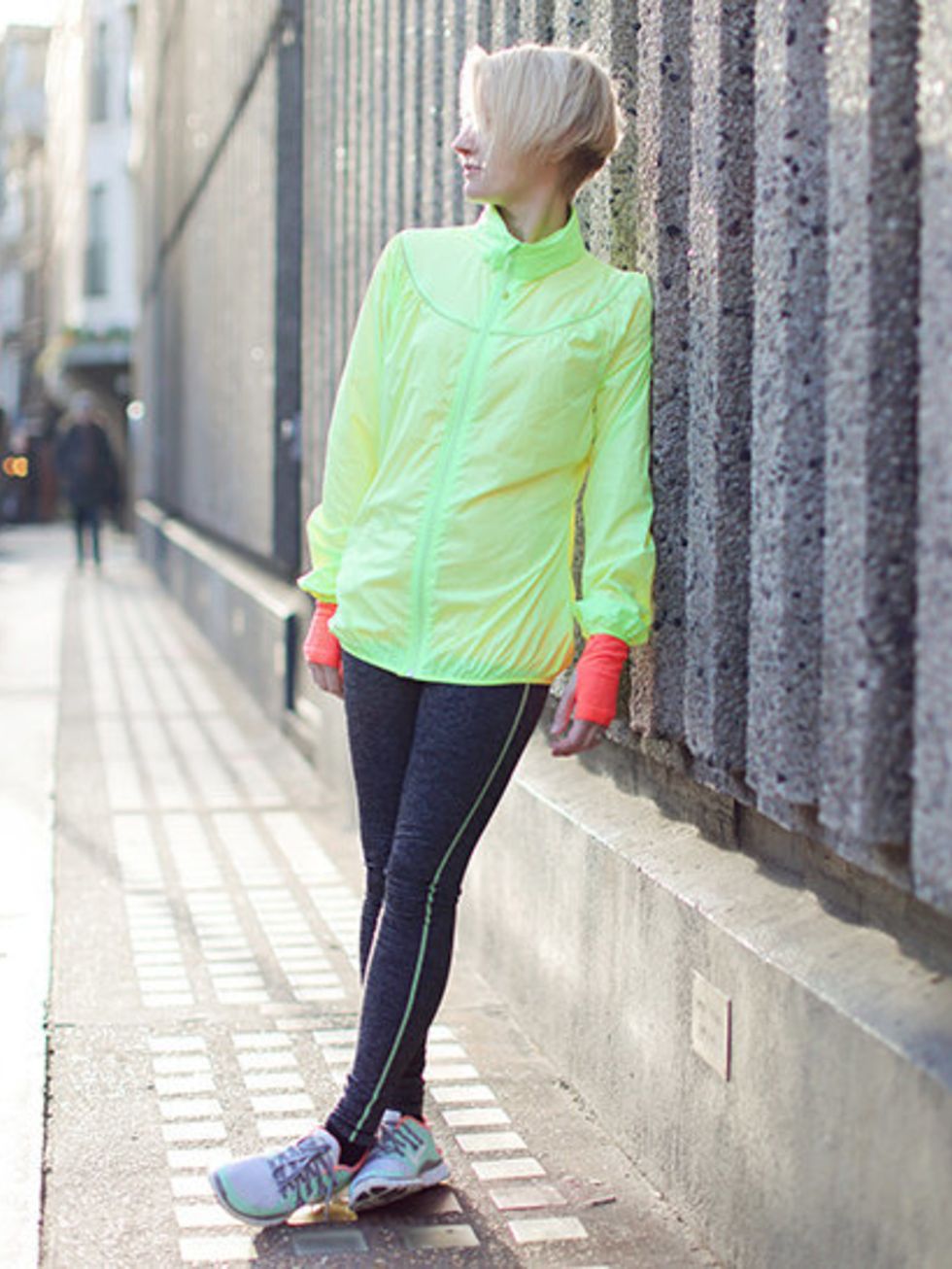 <p>Lorraine Candy, Editor-in-Chief</p><p><a href="http://www.sweatybetty.com/">All kit by Sweaty Betty</a>.</p><p><a href="http://www.nike.com/gb/en_gb/?cp=EUNS_KW_UK_1_Brand_Core">Trainers by Nike.</a></p>