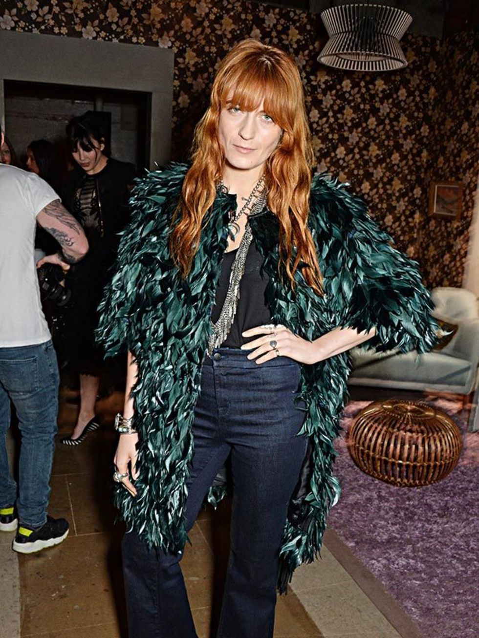<p>Florence Welch at the Erdem a/w 2015 show, February 2015.</p>