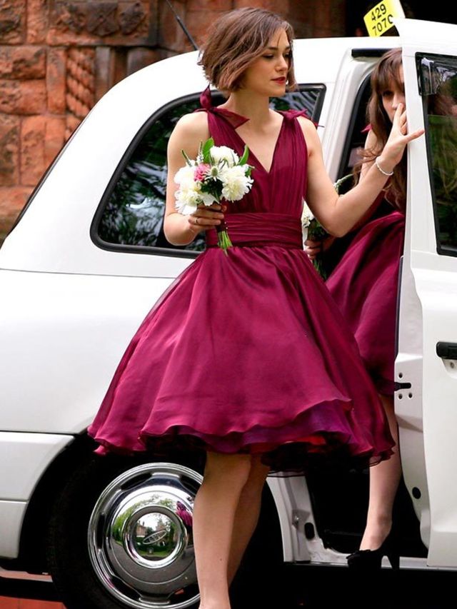 <p>Keira Knightley as a bridesmaid</p>