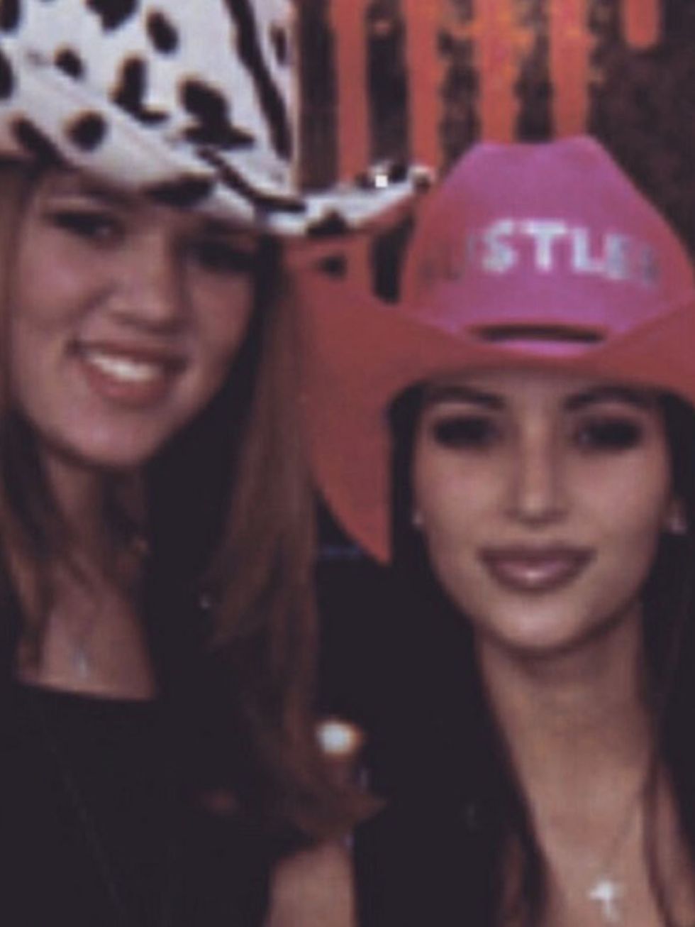 @kimkardashian When you're sick in bed & going through old pics! Khloe don't kill me lol This was my 18th birthday & Khloe took me to a Backstreet Boys concert! #WhatAreThoooseHats