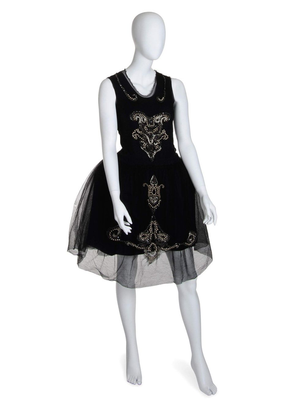 <p>A black tulle Lanvin dress in the Daphne Guinness auction</p>