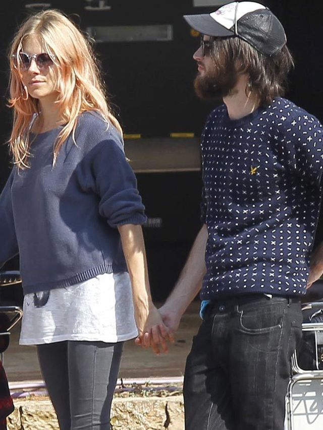 <p>Apparently, the stars trademark beach babe look didn't cut it for a romantic getaway with boyfriend Tom Sturridge to the party Island. So Sienna has added a pretty pink wash to her hair. With <a href="http://www.elleuk.com/news/beauty-news/green-with-e