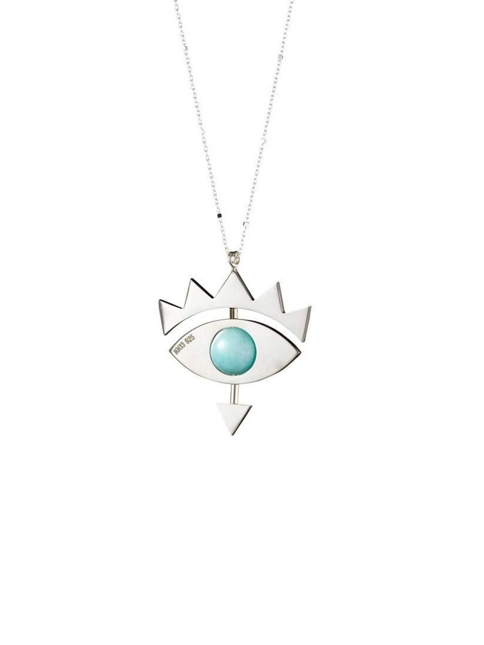 <p>Now based in Copenhagen, RCA graduate Katrine Kristensen's designs are minimalist and quirky all at once.</p><p><a href="http://katrinekristensen.com/collections/necklaces/products/eye-amazonite-stone-silver">Katrine Kristensen</a> necklace, £397</p>