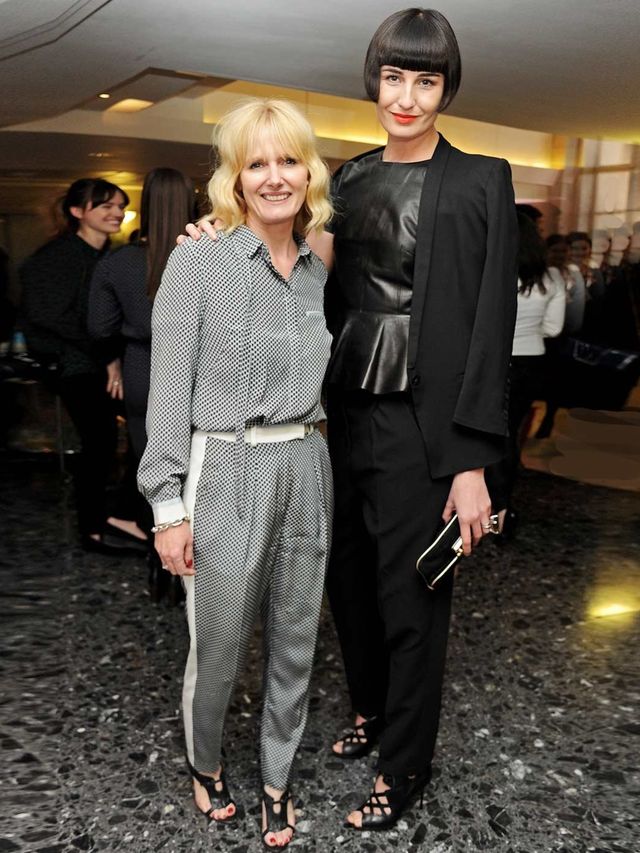 <p>Jane Shepherdson and Erin O'Connor at the Whistles and Penguin event</p>
