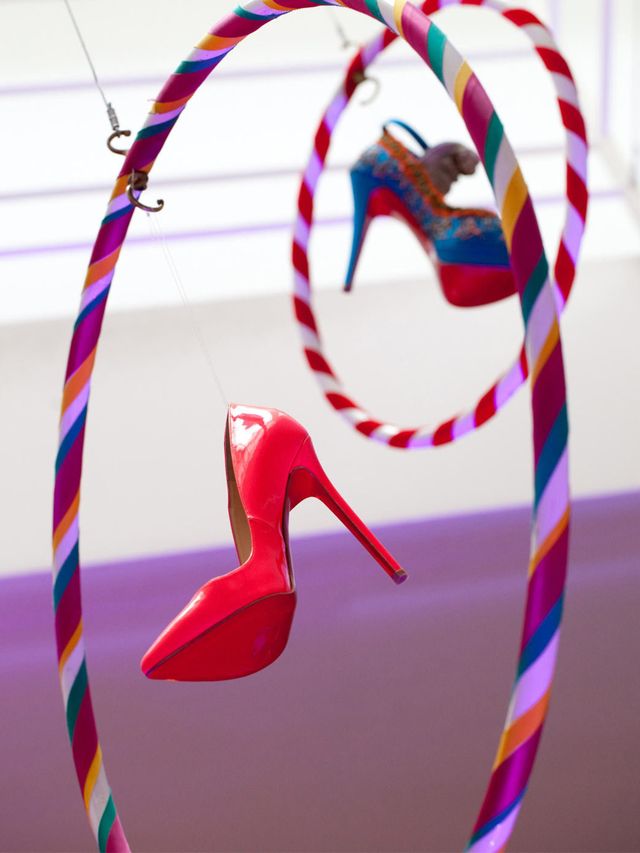 <p>Christian Louboutin shoes on show at the Design Museum</p>