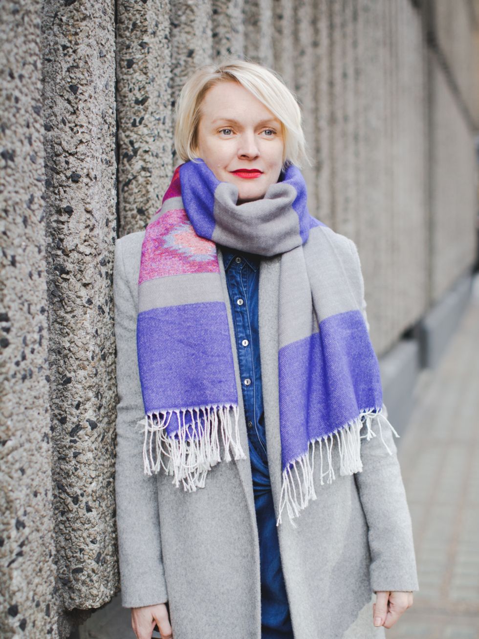 <p>Lorraine Candy - Editor-in-Chief.</p>

<p>Freda at Matches coat, MiH dress, Superdry scarf.</p>