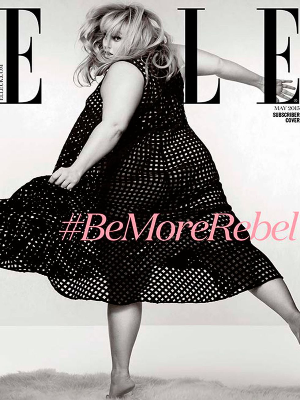 <p><a href="http://www.elleuk.com/now-trending/rebel-wilson-covers-elle-uk-may-2015-issue" target="_blank">Rebel Wilson</a> wearing ASOS Curve on ELLE subscriber cover.</p>