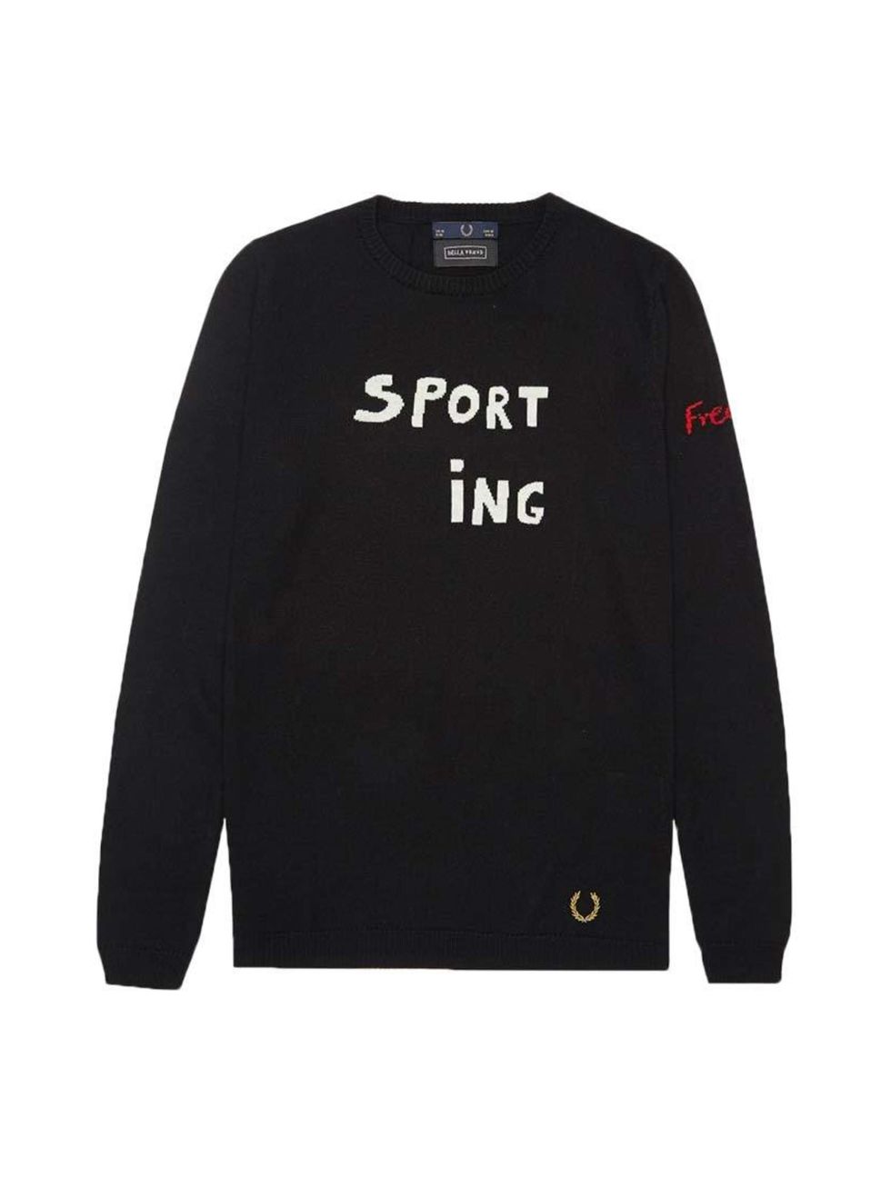 <p>Bella Freud's off-kilter slogans meet Fred Perry's iconic sporty silhouettes. We'll take it all.</p>

<p> </p>

<p><a href="http://www.fredperry.com/laurel-wreath-collection/women/bella-freud/bella-freud-sporting-fred-sweater-sk5291.html" target="_blan