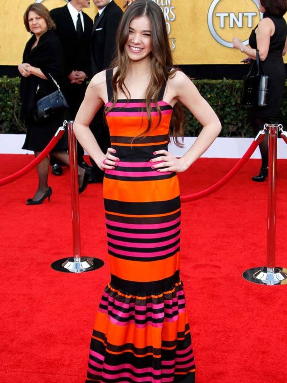 <p>Hailee Steinfeld in <a href="http://www.elleuk.com/catwalk/collections/prada/spring-summer-2011/collection">Prada</a> at the 17th Annual Screen Actors Guild Awards in Los Angeles, 30 January 2011</p>