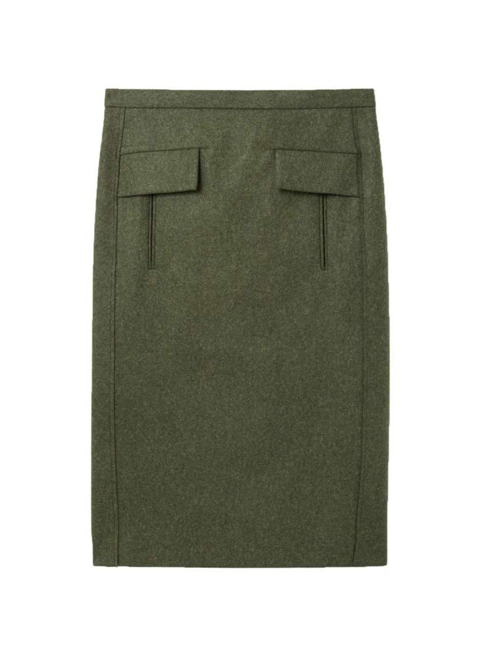 <p>Military green is a key colour this autumn - pair with denim or rich plum.</p>

<p> </p>

<p><a href="http://www.cosstores.com/gb/Shop/Women/Skirts/Flap_pocket_wool_skirt/7086-20456949.1#c-22755" target="_blank">Cos</a> skirt, £79</p>