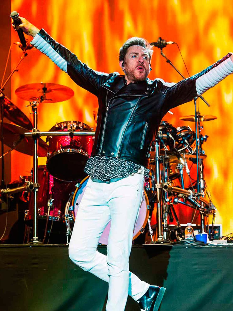 <p>THE TIGHTEST TROUSERS</p>

<p>did not belong to some Shoreditch trendster or even an indie-band bassist. Nope, the Bodyform award for tightest white trews of the weekend goes to the one and only Simon Le Bon, headlining Friday night with Duran Duran. 