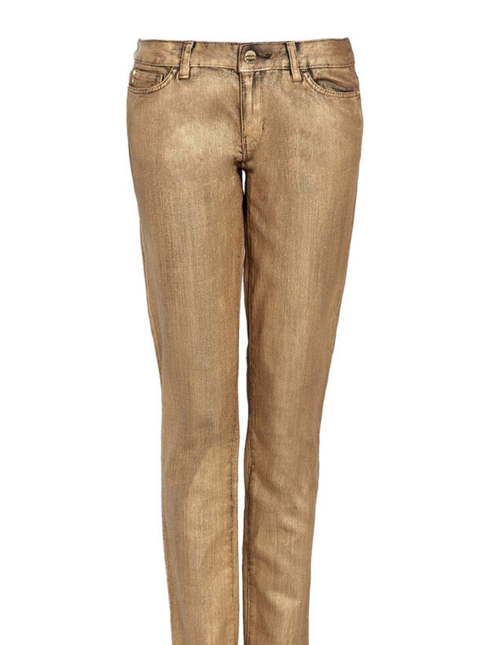 <p>Michael Michael Kors metallic jeans, £150, at <a href="http://www.my-wardrobe.com/michael-michael-kors/metallic-gold-skinny-denim-jean-829087">my-wardrobe.com</a></p>