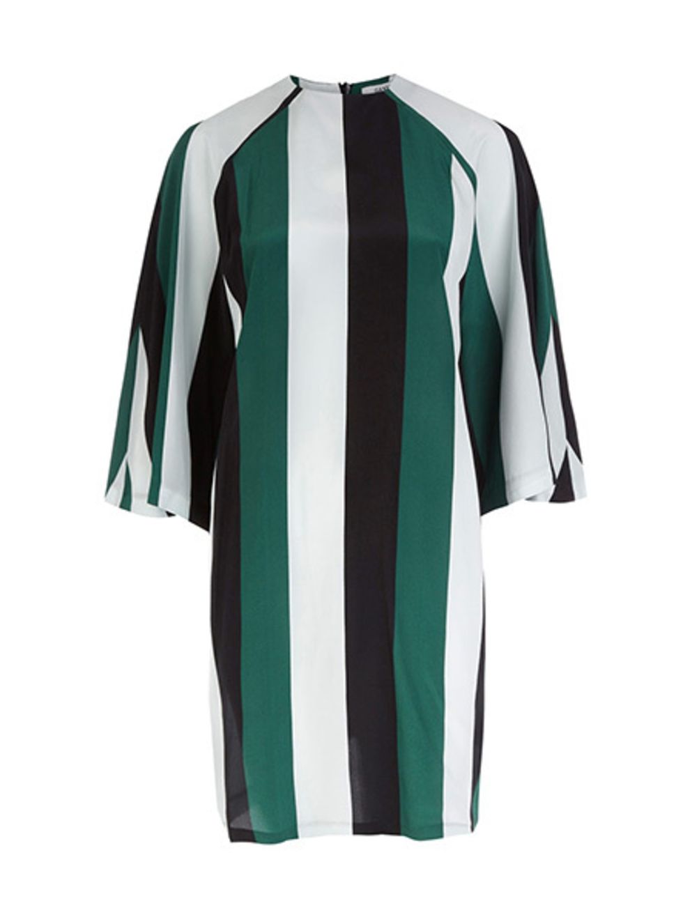 <p>Block stripe dress, £200, <a href="http://www.liberty.co.uk/fcp/product/Liberty//Green-Block-Stripe-Flared-Sleeve-Shift-Dress/135111">Ganni at Liberty</a></p>