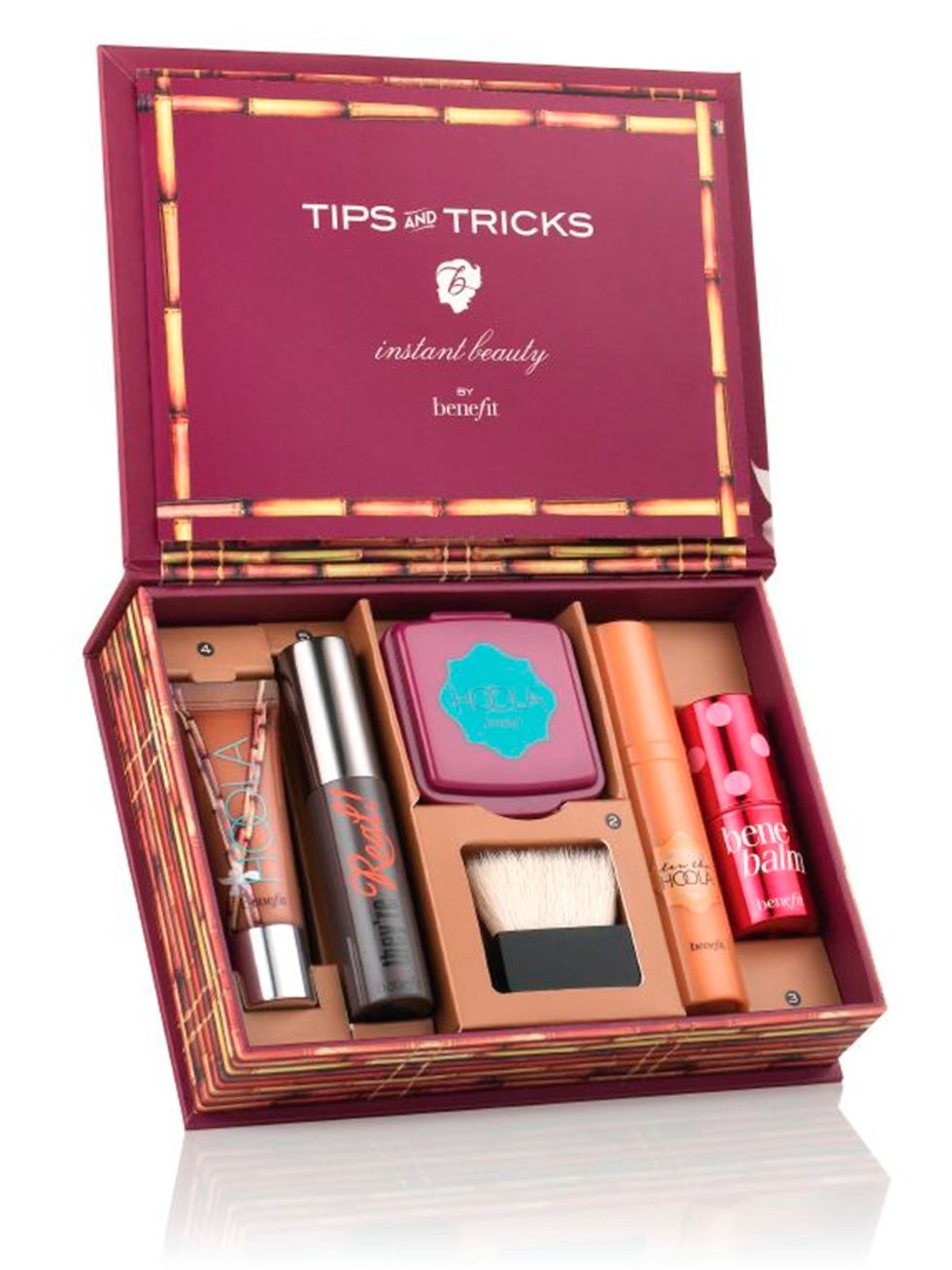 <p><a href="https://www.benefitcosmetics.co.uk/product/view/hoola" target="_blank">Benefit Do The Hoola, £28.50 </a></p>

<p>Essentially a pack-of-cards-sized box of beauty tricks. With mini mascara, bronzer and a Benebalm, the star of the show is the exl