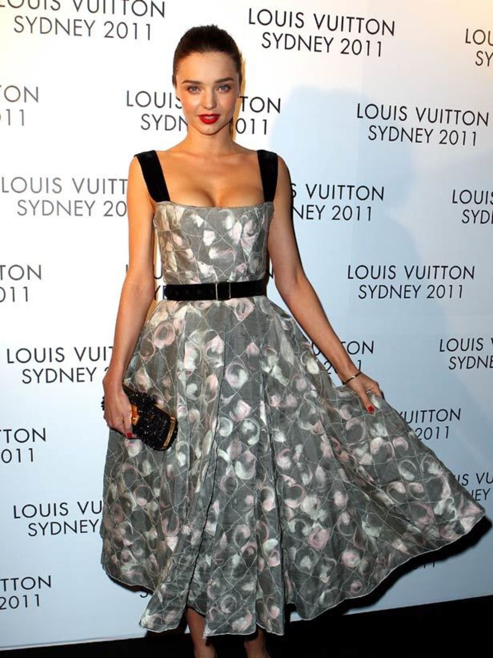 <p><a href="http://www.elleuk.com/starstyle/style-files/(section)/miranda-kerr">Miranda Kerr </a>wore a <a href="http://www.elleuk.com/catwalk/collections/louis-vuitton/autumn-winter-2010">Louis Vuitton autumn 2010 </a>dress to a brand party in Australia.