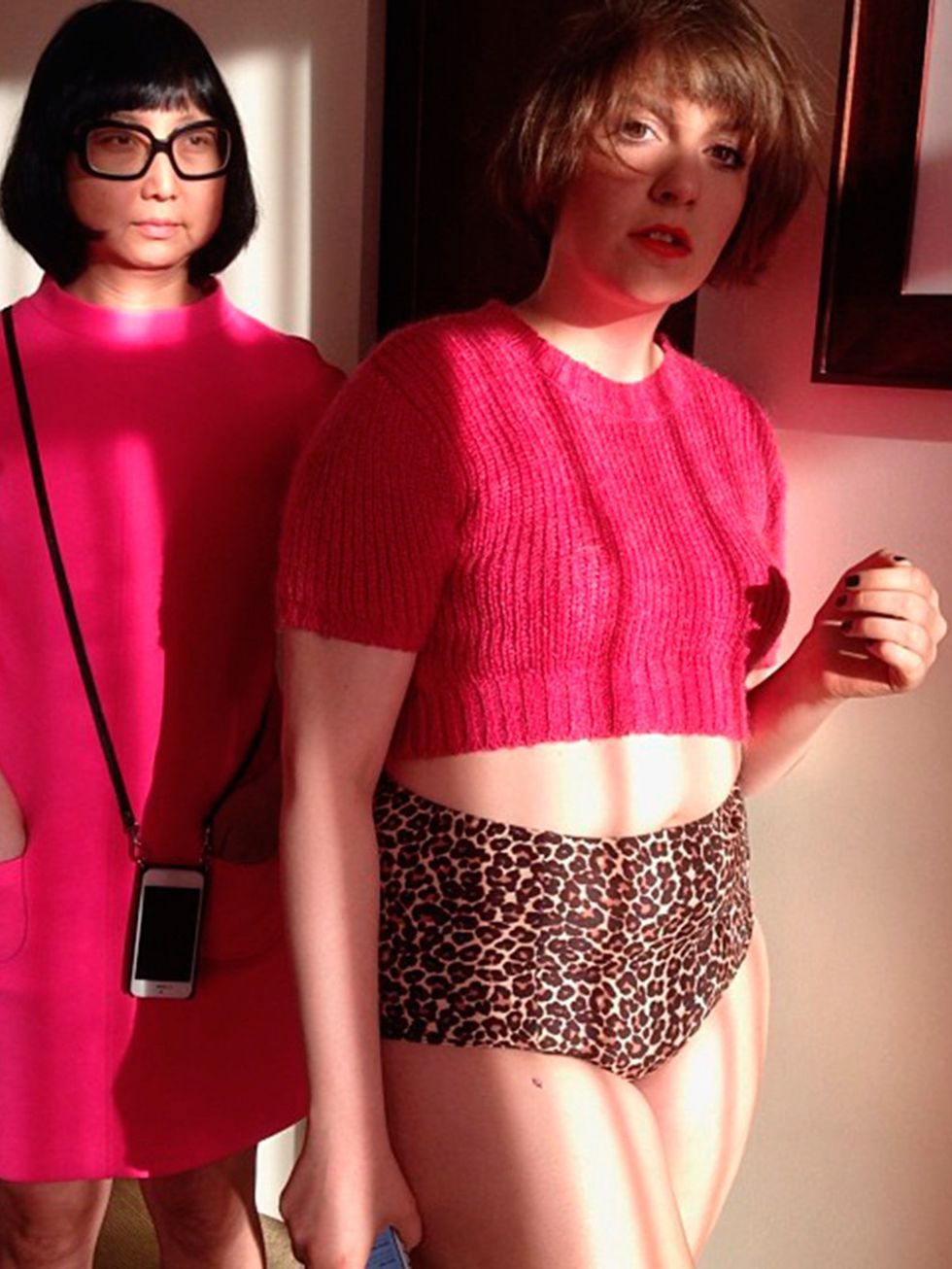 Lena-Dunham-book-cover-shoot-pink-instagram